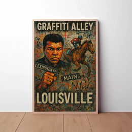Graffiti Alley: Dynamic Louisville Street Art Sports Poster PosterGoat