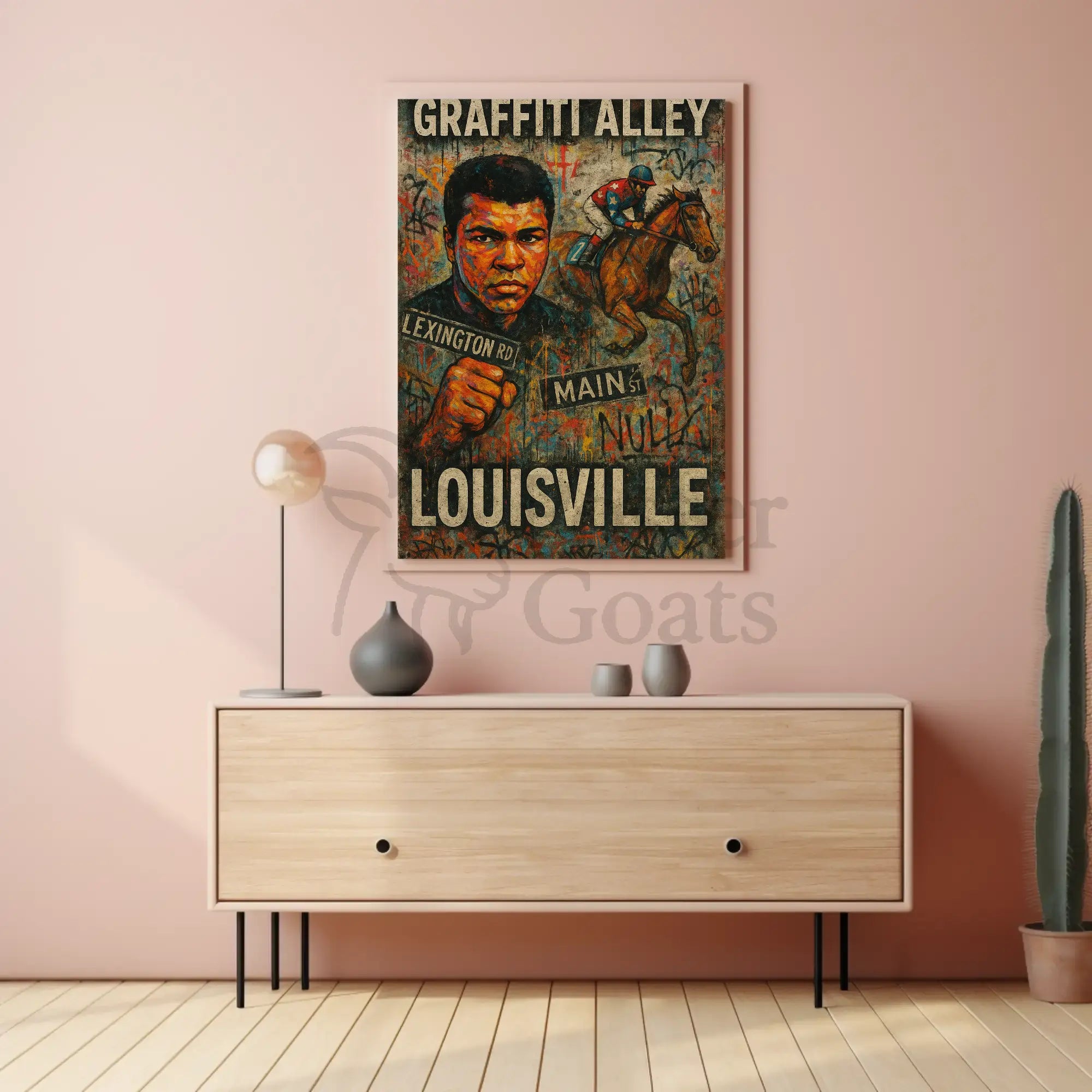 Graffiti Alley: Dynamic Louisville Street Art Sports Poster PosterGoat