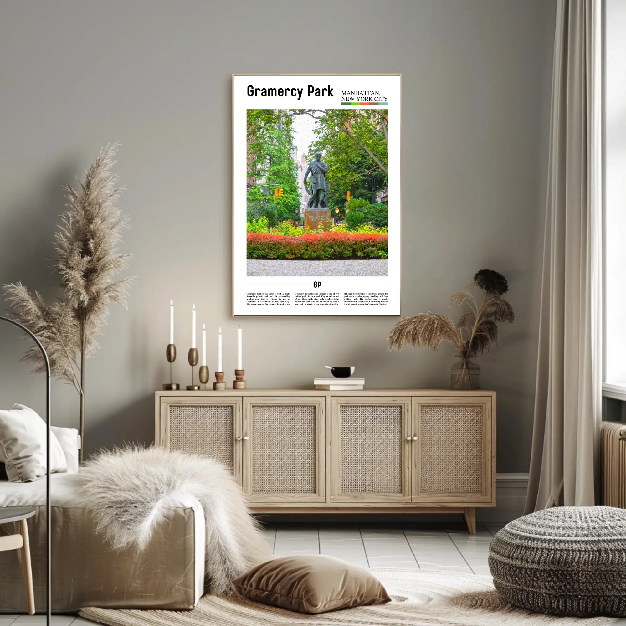 Gramercy Park Historical View Manhattan Travel Poster PosterGoat