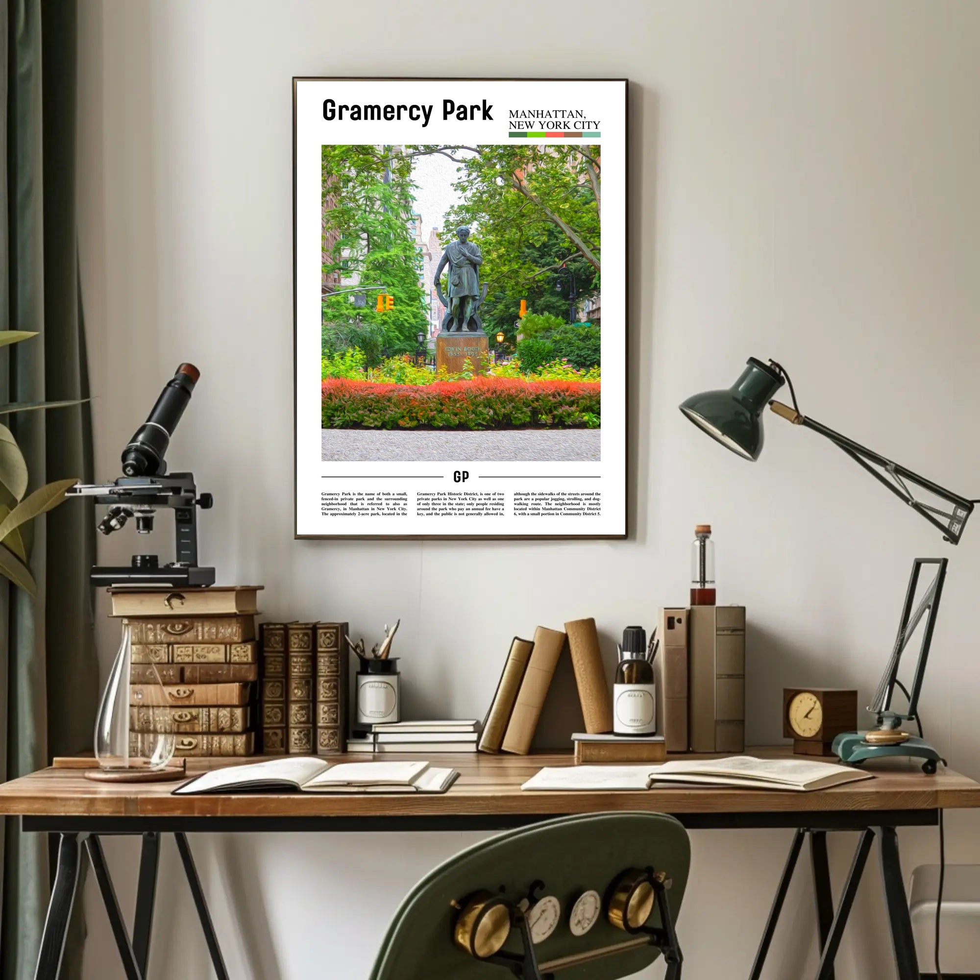 Gramercy Park Historical View Manhattan Travel Poster PosterGoat