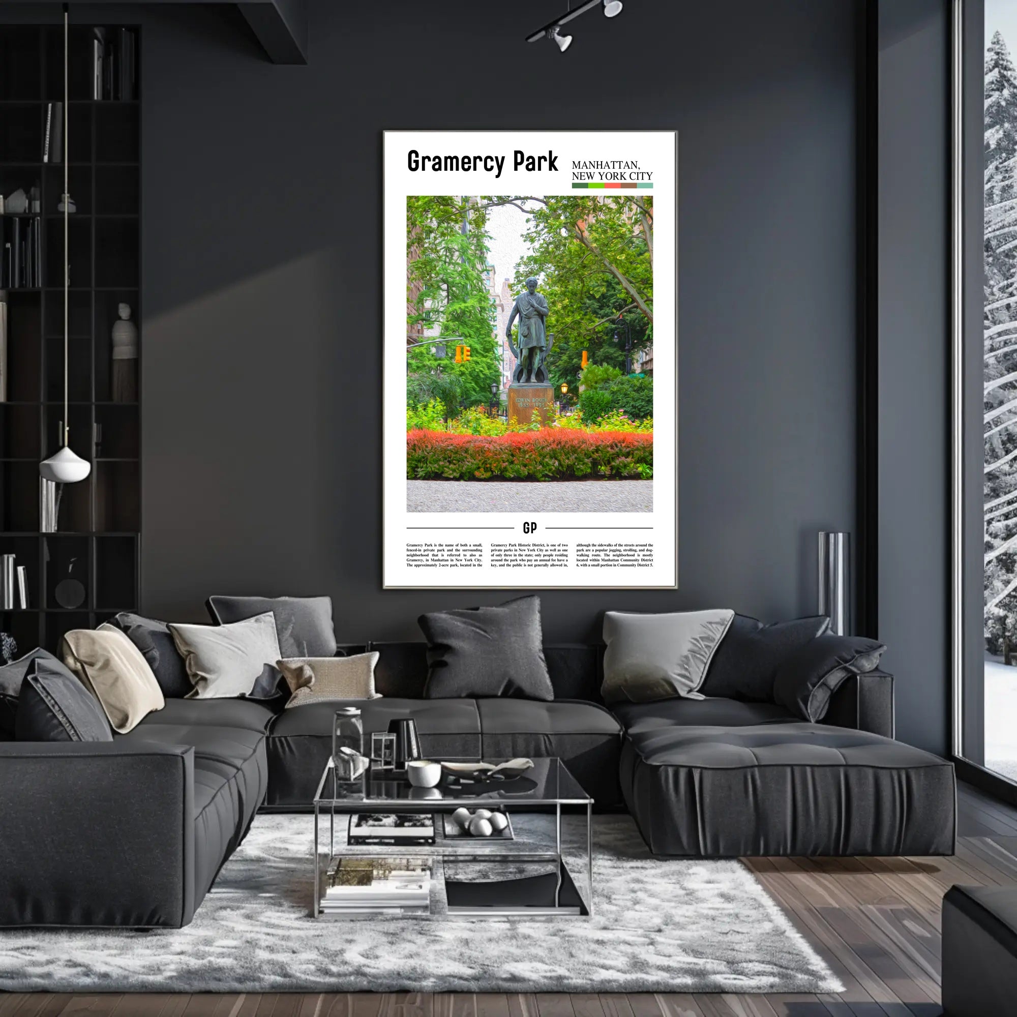 Gramercy Park Historical View Manhattan Travel Poster PosterGoat