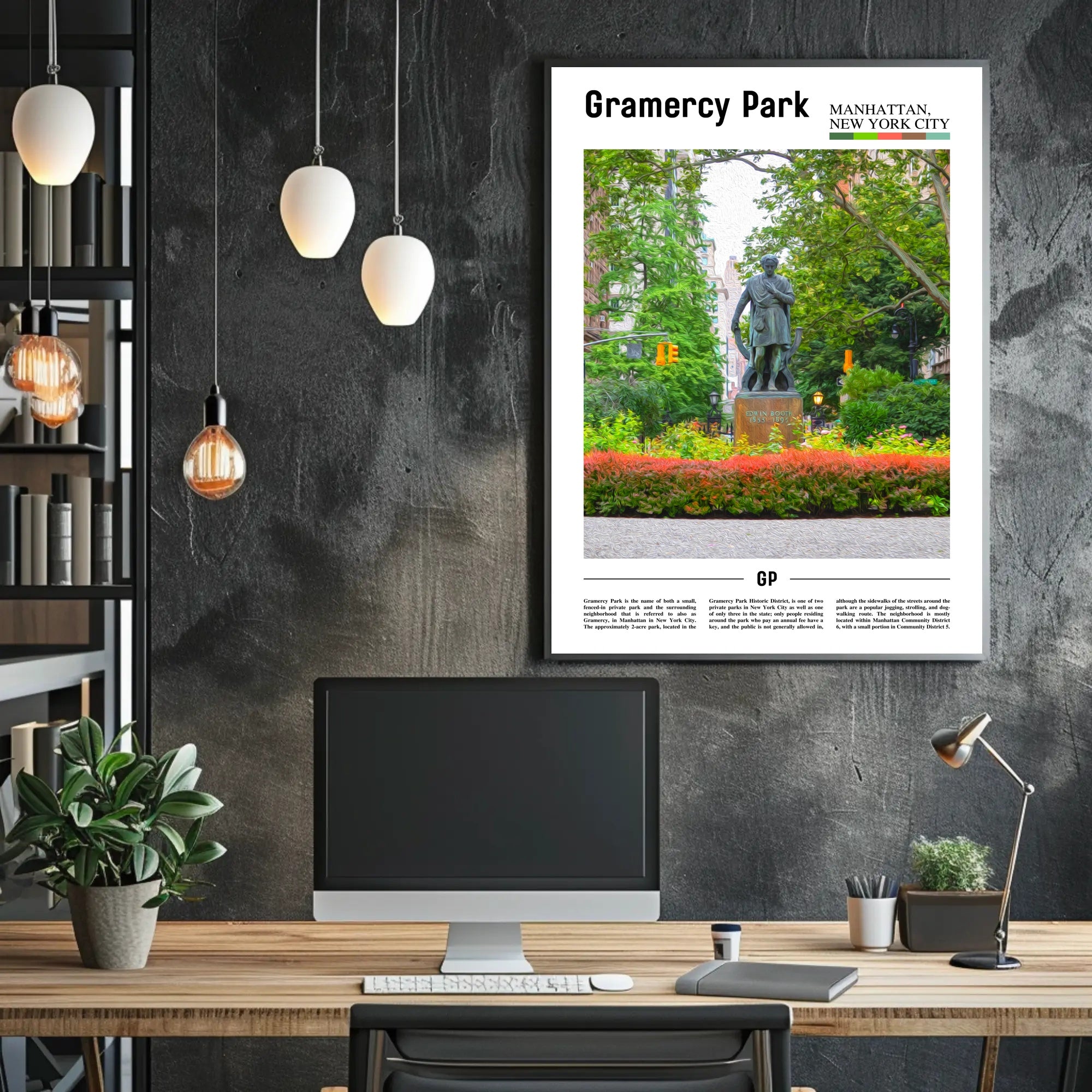 Gramercy Park Historical View Manhattan Travel Poster PosterGoat