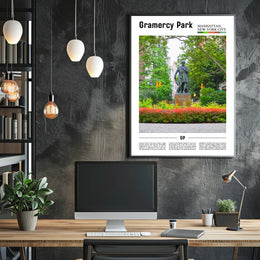 Gramercy Park Historical View Manhattan Travel Poster PosterGoat