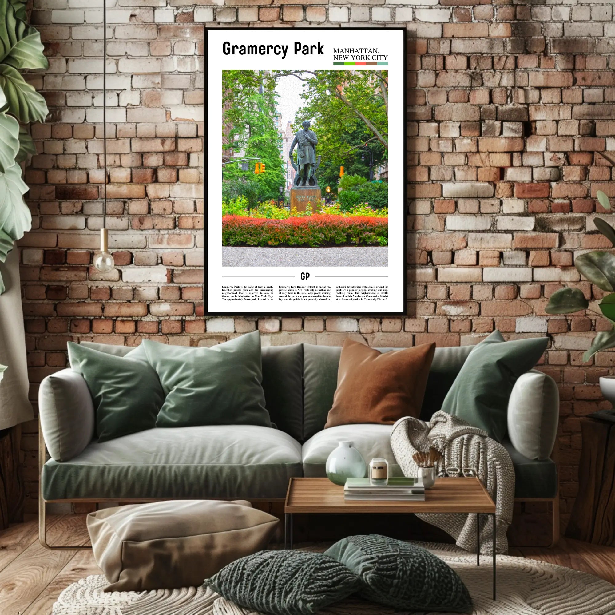 Gramercy Park Historical View Manhattan Travel Poster PosterGoat