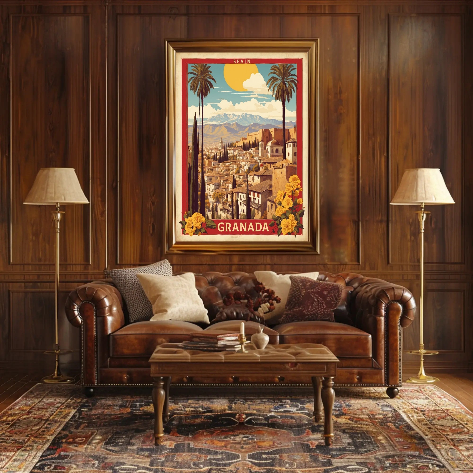 Granada Scenic View Travel Poster PosterGoat