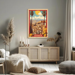 Granada Scenic View Travel Poster PosterGoat