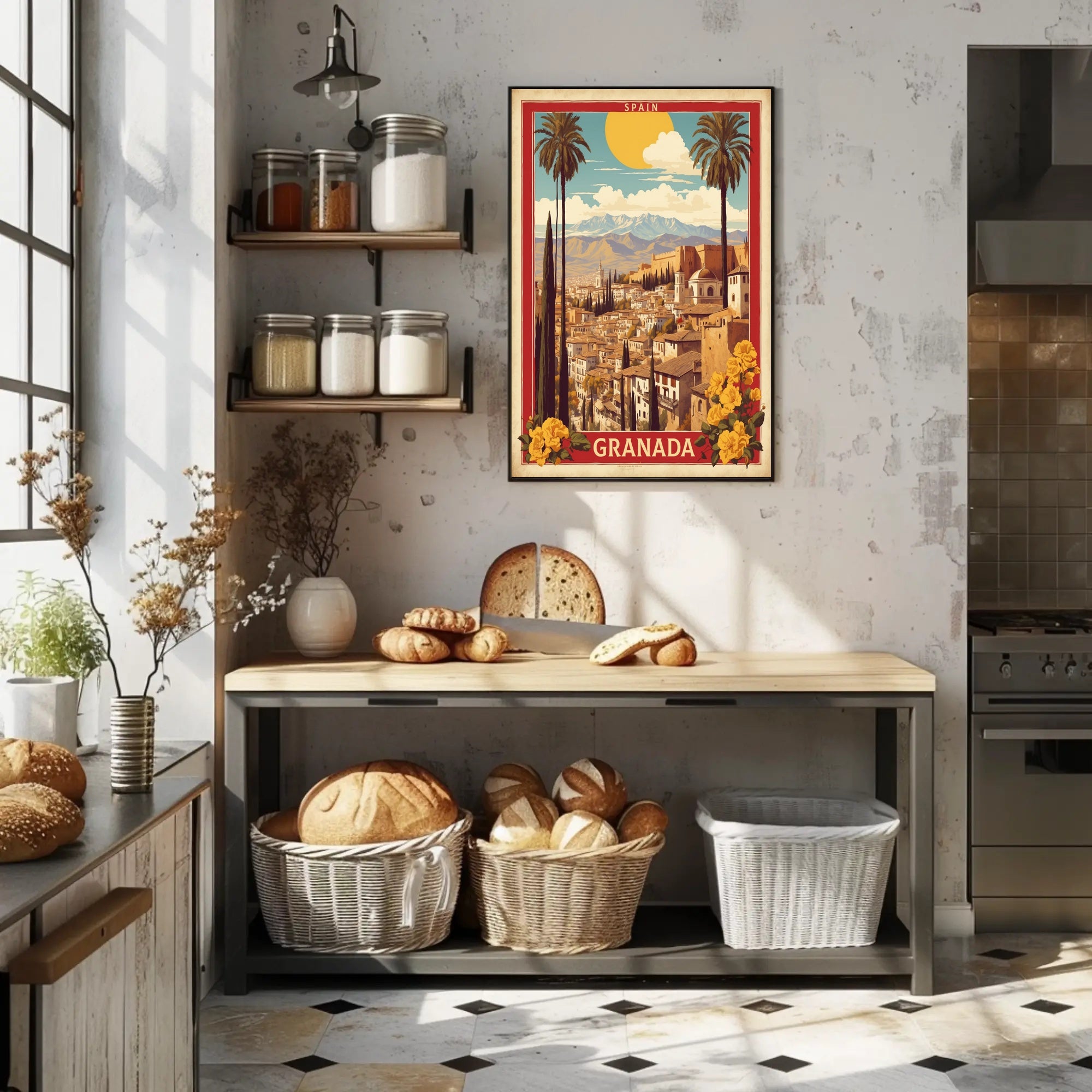 Granada Scenic View Travel Poster PosterGoat
