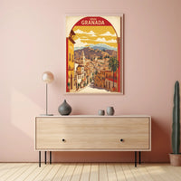 Granada Spain Vintage Architecture Travel Poster PosterGoat