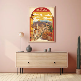 Granada Spain Vintage Architecture Travel Poster PosterGoat