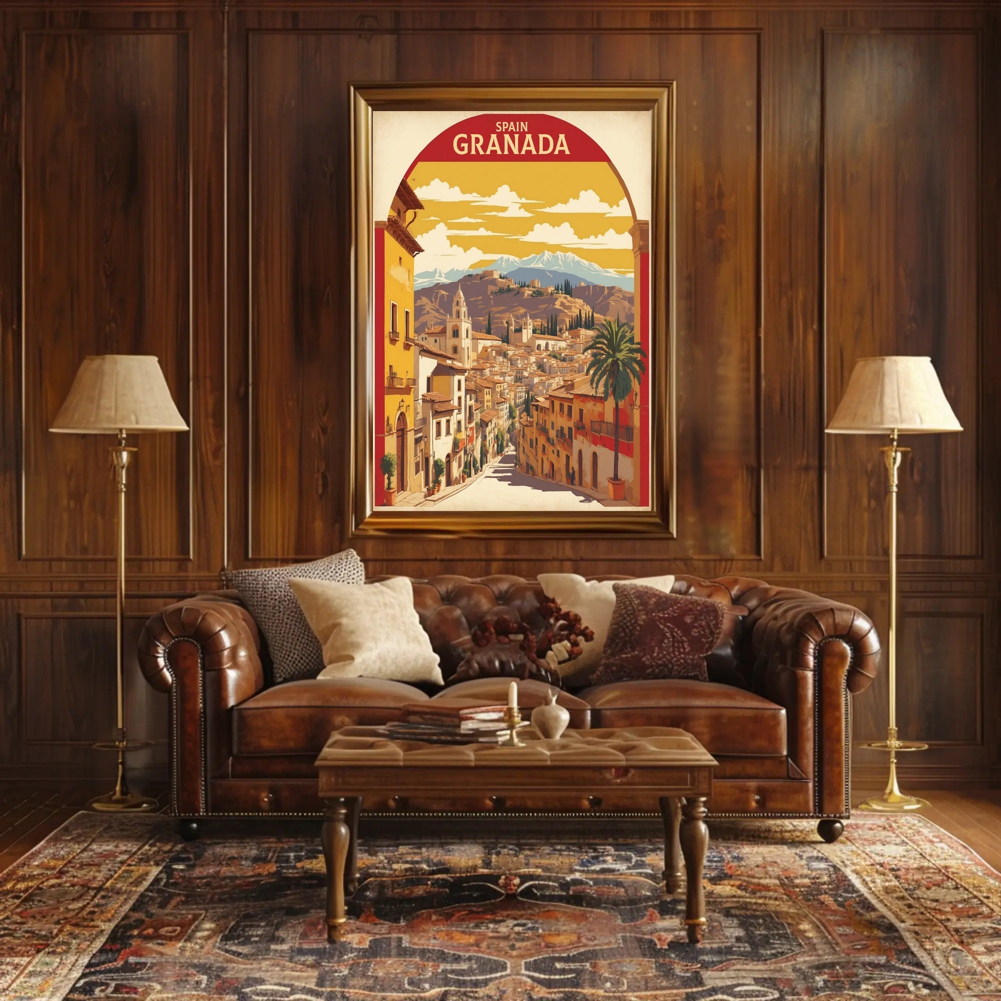 Granada Spain Vintage Architecture Travel Poster PosterGoat