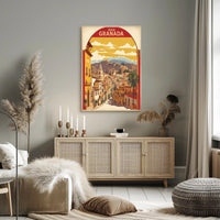 Granada Spain Vintage Architecture Travel Poster PosterGoat
