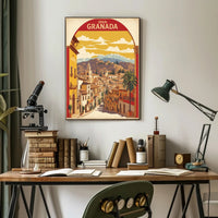 Granada Spain Vintage Architecture Travel Poster PosterGoat