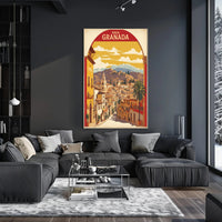 Granada Spain Vintage Architecture Travel Poster PosterGoat