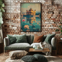 Grand Building on Water Cultural or Heritage Poster PosterGoat