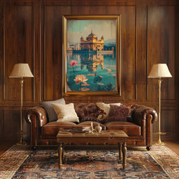 Grand Building on Water Cultural or Heritage Poster PosterGoat