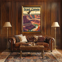 Grand Canyon Adventure Vintage Travel Poster PosterGoat