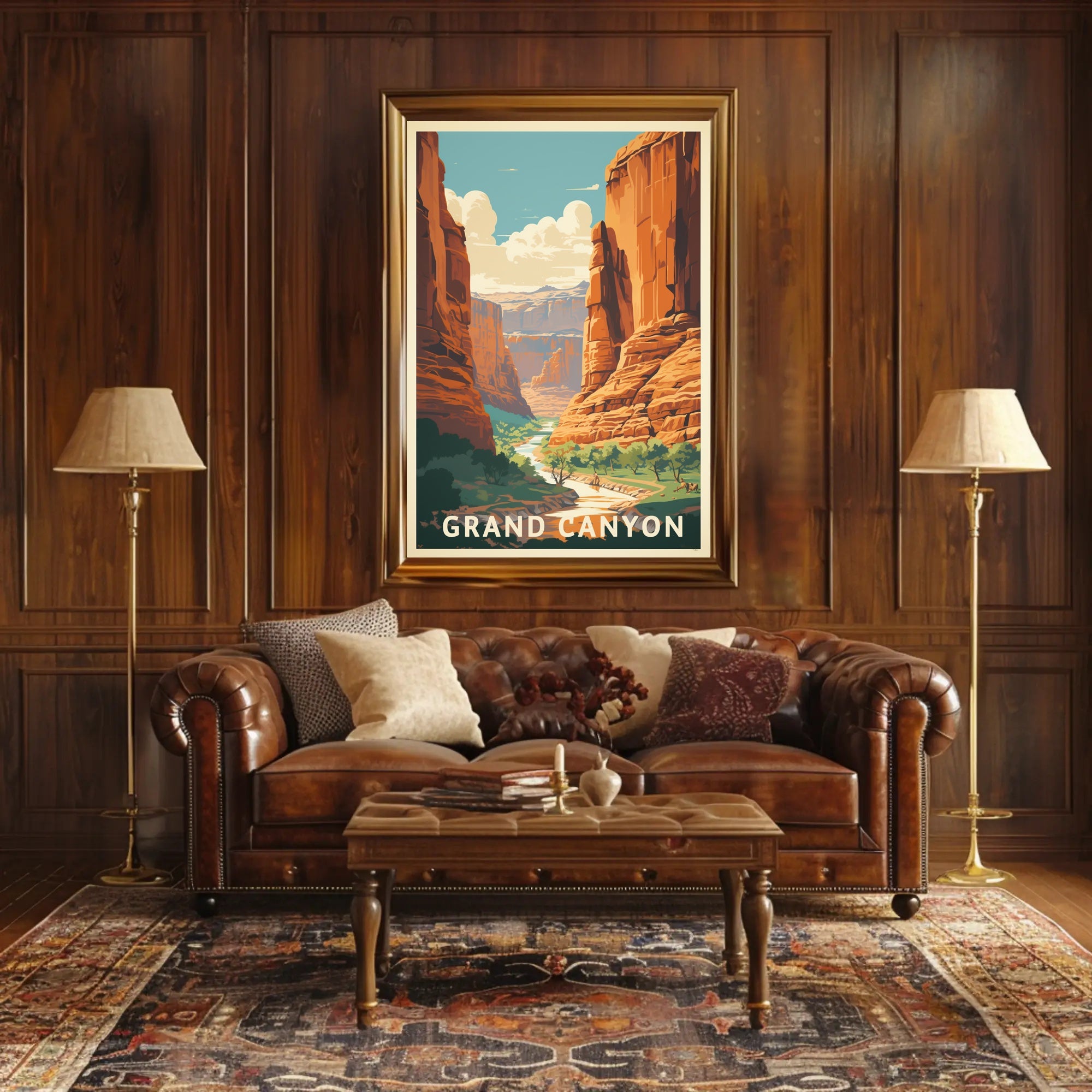 Grand Canyon Mid-Century National Park Poster PosterGoat