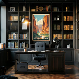 Grand Canyon Mid-Century National Park Poster PosterGoat
