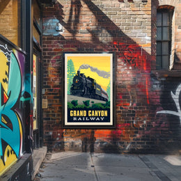 Grand Canyon Railway Vintage Travel Poster PosterGoat