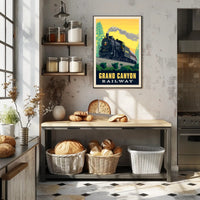 Grand Canyon Railway Vintage Travel Poster PosterGoat