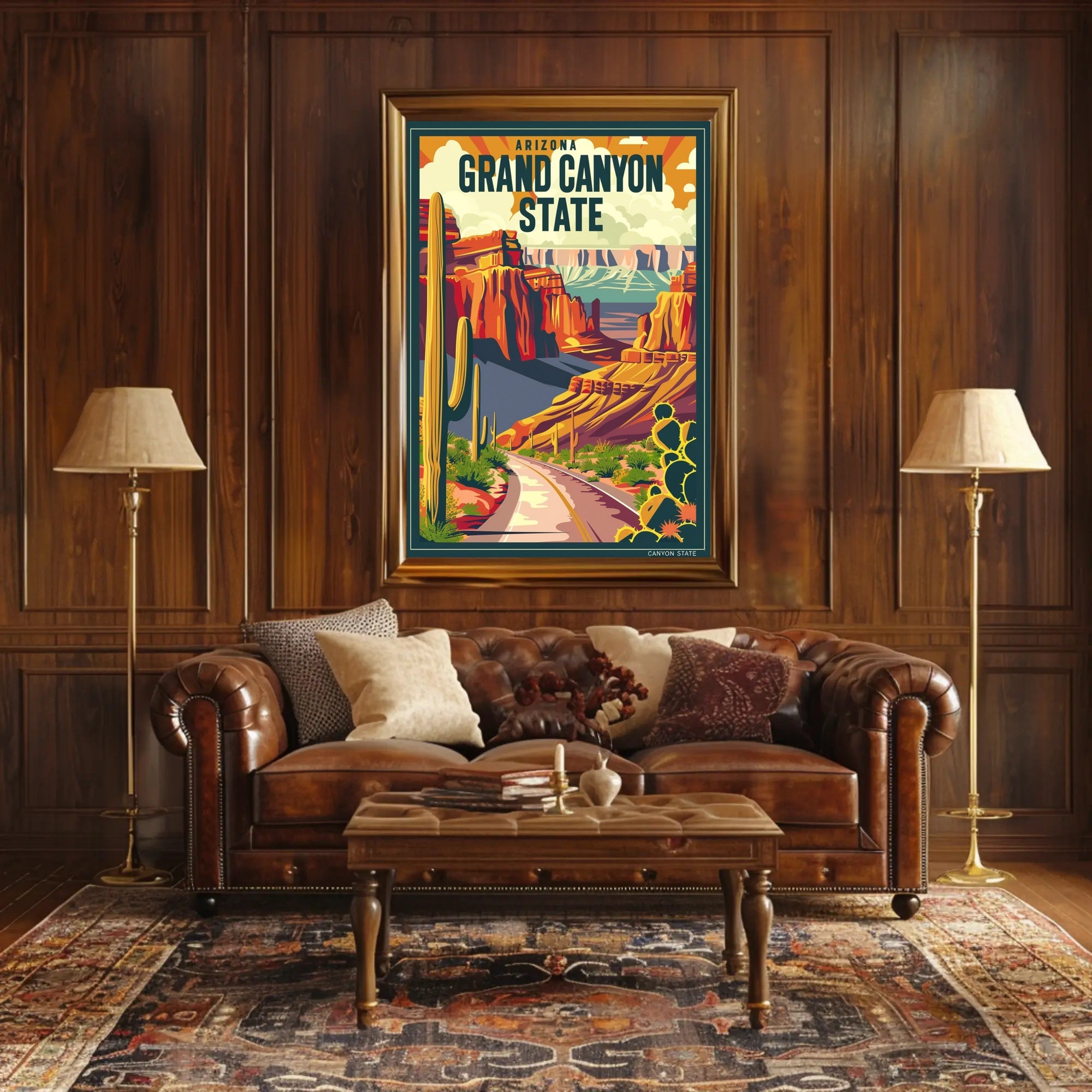 Grand Canyon Vintage Travel Adventure Poster PosterGoat