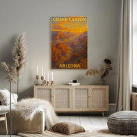 Grand Canyon Vintage Travel National Park Poster PosterGoat