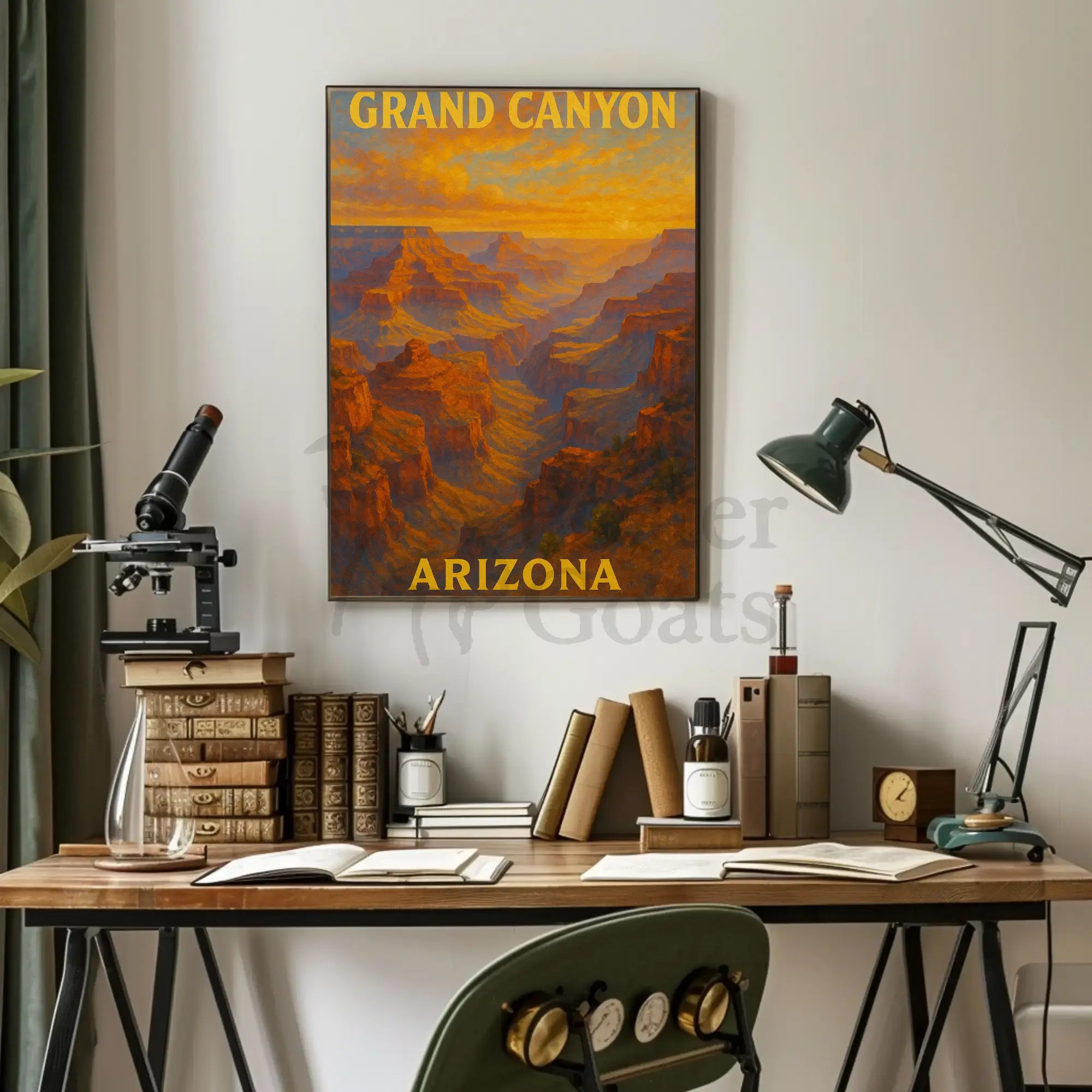 Grand Canyon Vintage Travel National Park Poster PosterGoat
