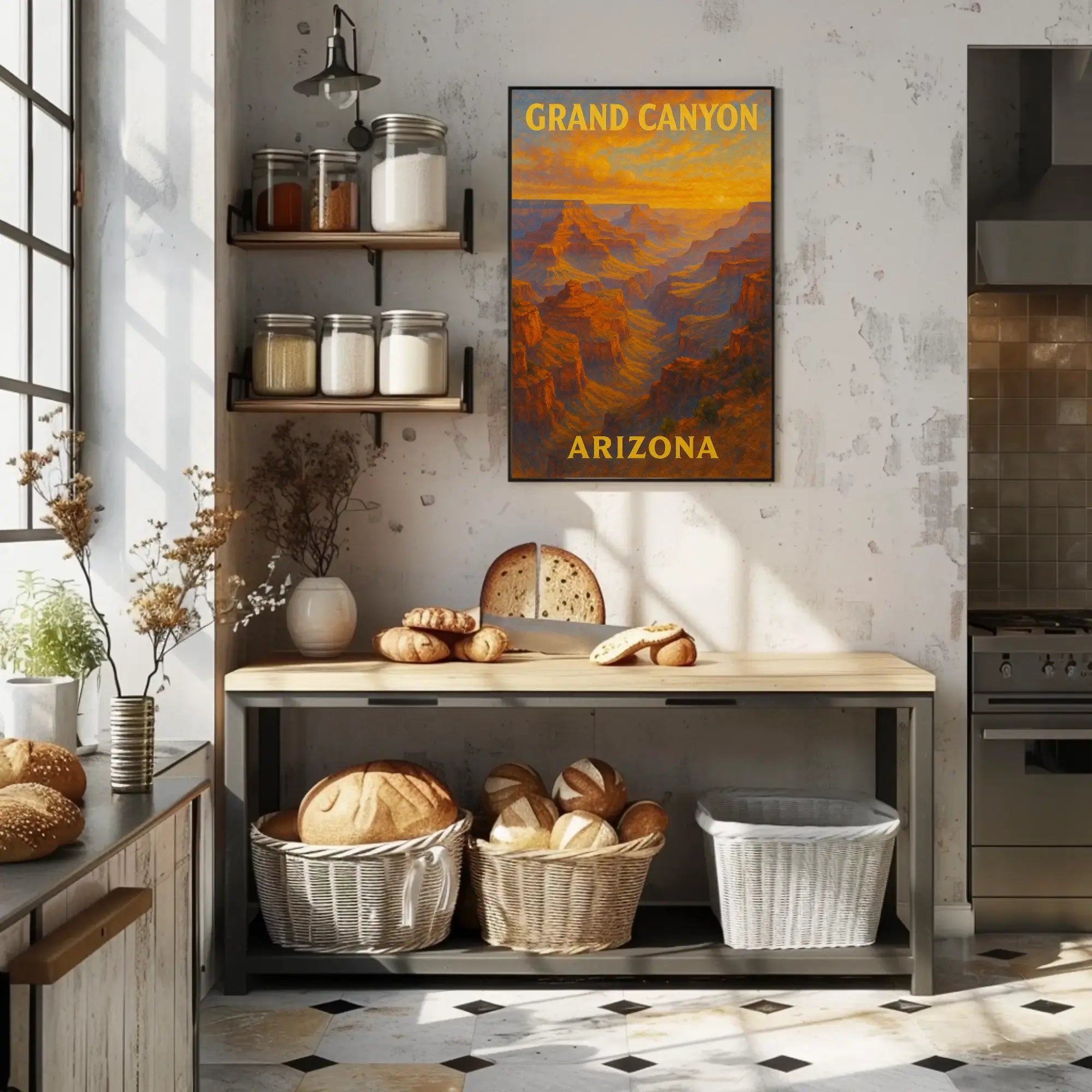 Grand Canyon Vintage Travel National Park Poster PosterGoat