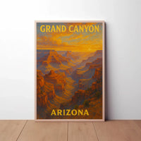 Grand Canyon Vintage Travel National Park Poster PosterGoat