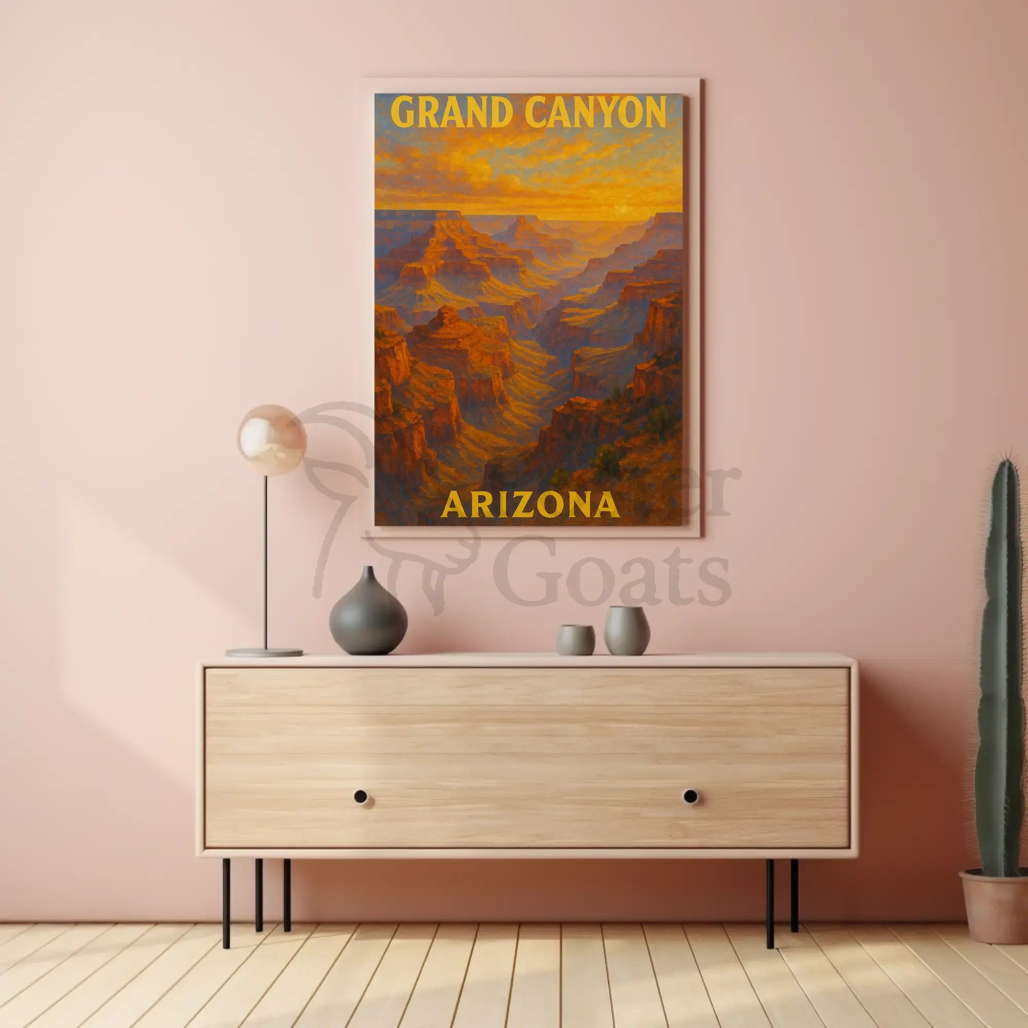 Grand Canyon Vintage Travel National Park Poster PosterGoat