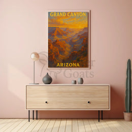 Grand Canyon Vintage Travel National Park Poster PosterGoat