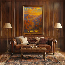Grand Canyon Vintage Travel National Park Poster PosterGoat
