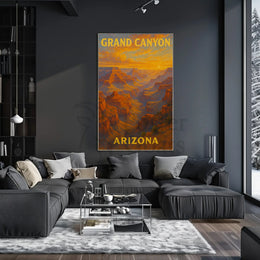 Grand Canyon Vintage Travel National Park Poster PosterGoat