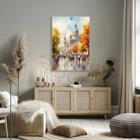 Grand European Architecture with Autumn Colors Artistic Poster PosterGoat