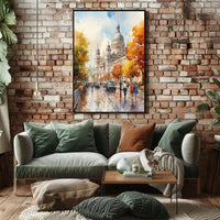 Grand European Architecture with Autumn Colors Artistic Poster PosterGoat