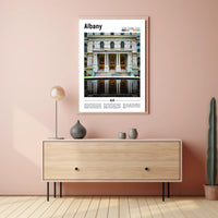 Grand Historical Architecture Reflected Water Symmetry Heritage Poster PosterGoat