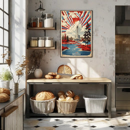 Grand Landmark with Vibrant Foliage Urban or Cityscape Poster PosterGoat