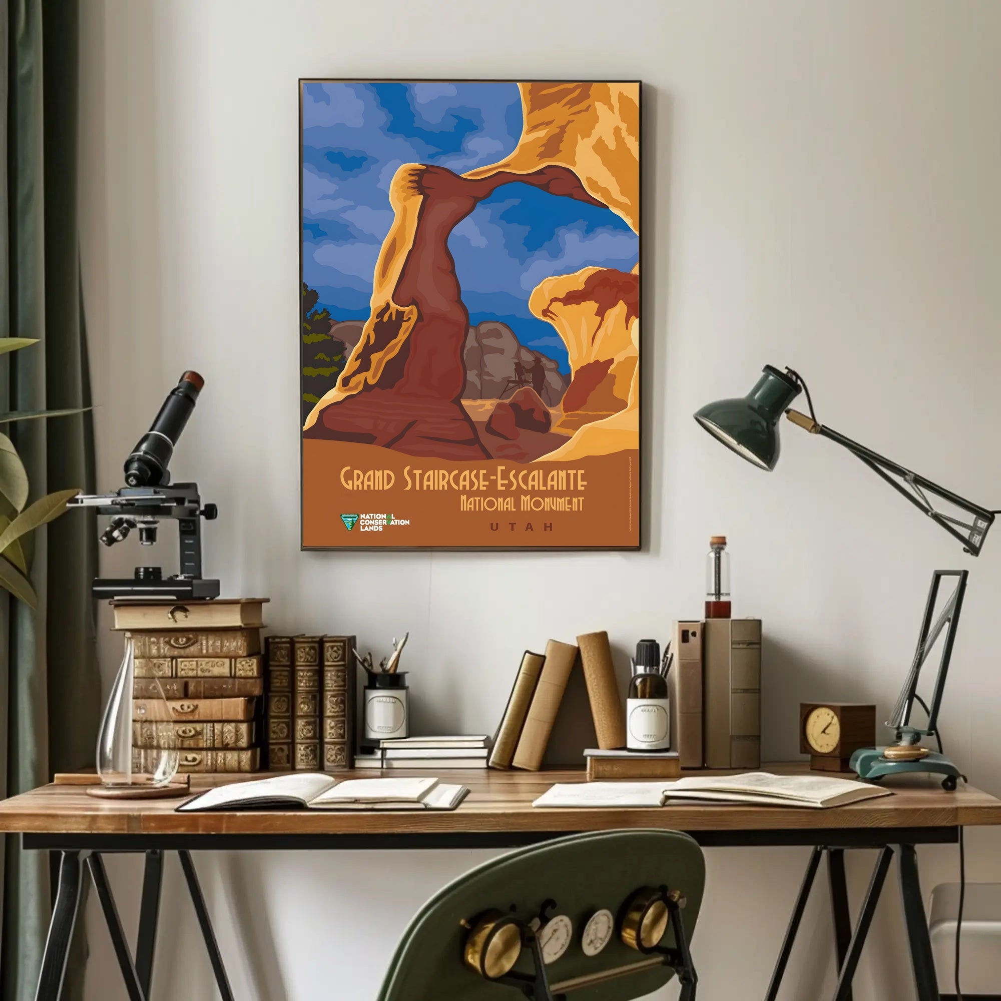 Grand Staircase-Escalante Scenic Vintage Travel Poster PosterGoat