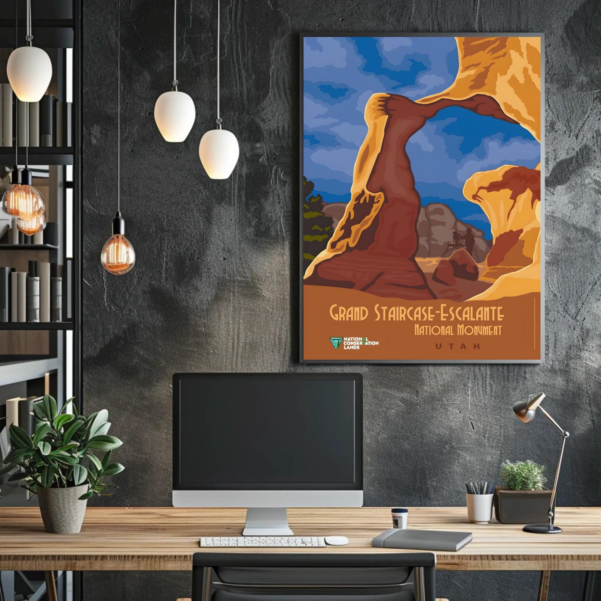 Grand Staircase-Escalante Scenic Vintage Travel Poster PosterGoat
