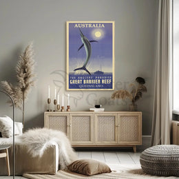 Great Barrier Reef Angling Adventure Travel Poster PosterGoat