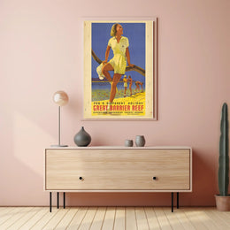 Great Barrier Reef Vintage Travel Poster PosterGoat