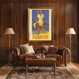 Great Barrier Reef Vintage Travel Poster PosterGoat