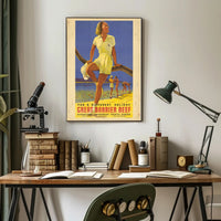 Great Barrier Reef Vintage Travel Poster PosterGoat