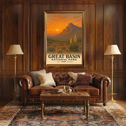 Great Basin National Park Vintage Travel Poster PosterGoat