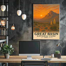 Great Basin National Park Vintage Travel Poster PosterGoat