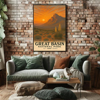 Great Basin National Park Vintage Travel Poster PosterGoat