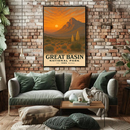 Great Basin National Park Vintage Travel Poster PosterGoat