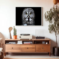Great Grey Owl Intensity Animal Poster PosterGoat