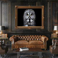 Great Grey Owl Intensity Animal Poster PosterGoat