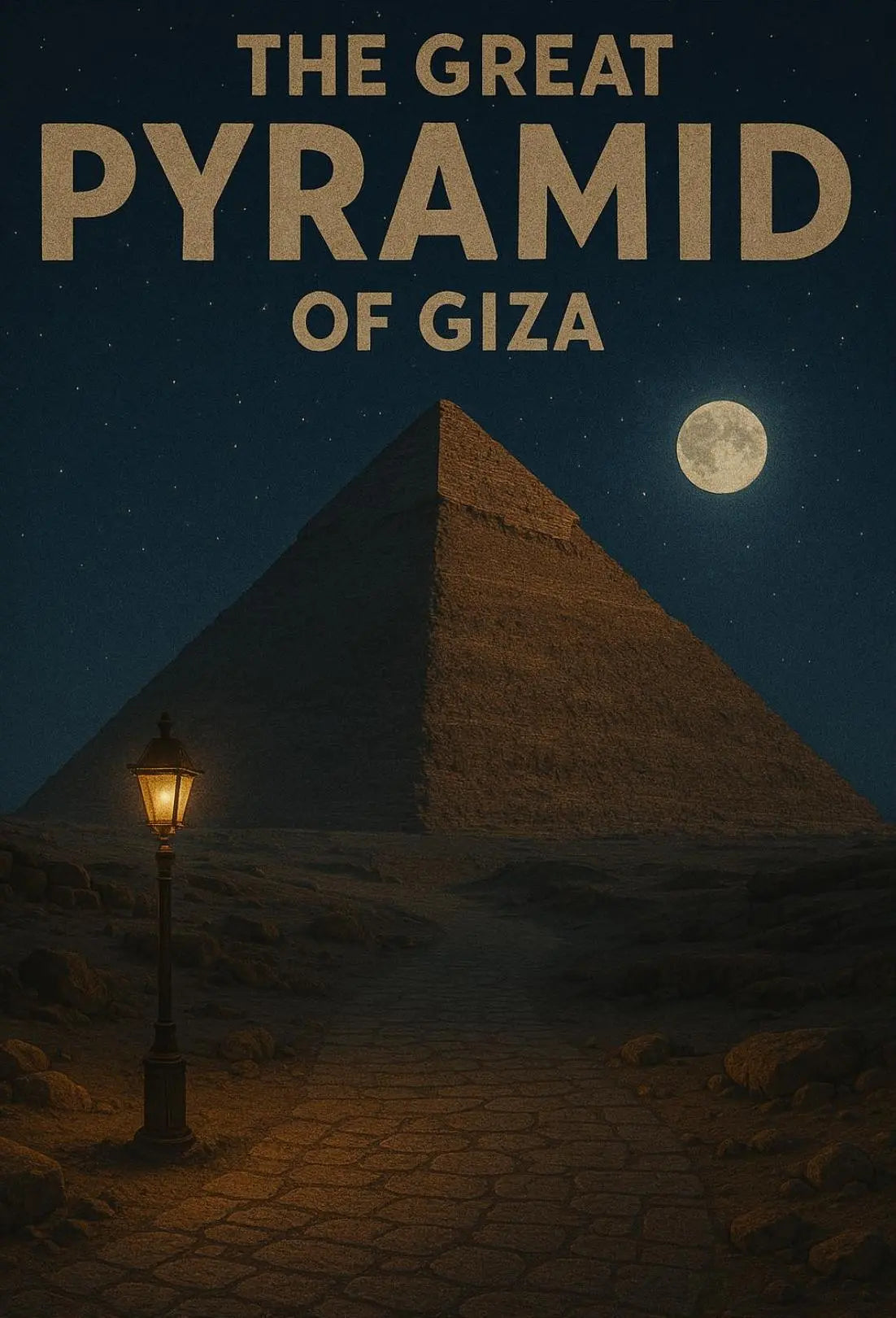 Great Pyramid of Giza Nightscape Cultural or Heritage Poster PosterGoat